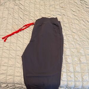 Dark grey  Joggers with Red Drawstring